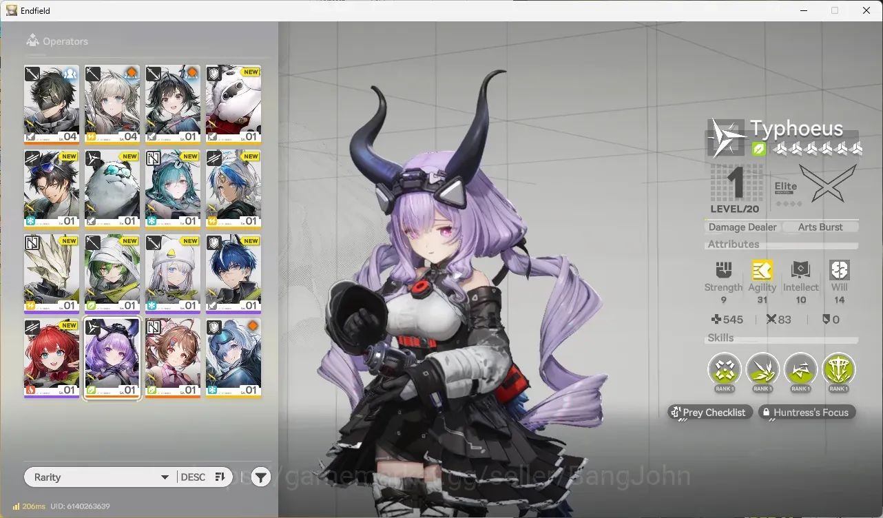 Arknights: Endfield Accounts NA/EU | Lv 20 | 1 Limit+1Std Ops | Typhoeus+Ardelia | 1x*6 Wpn | 6K Ars | Check SS AKE655B 1