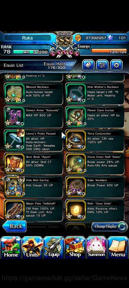 Grand Summoners Accounts Starter Global|Rank 78|Starter|11 Ascend|UP RoyTW,Summer MiyuTW,Chloe,Jay,Rin&LuviaTW,HartTW,V 12