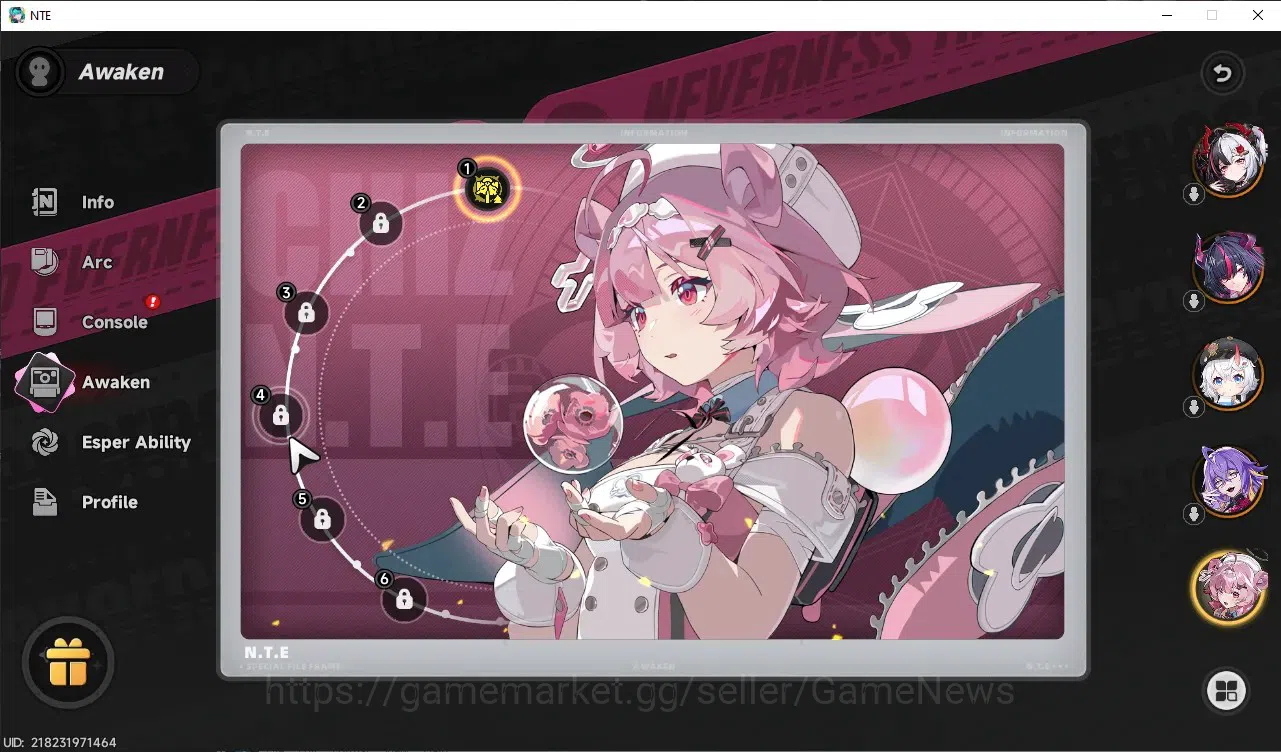 Neverness to Everness Accounts GLOBAL SEA|HL 43|TL 28|8S-Class([LacrimosaA1+Outfit,Shinku]+Sign,Nanally+Livery)|1S-Class 14