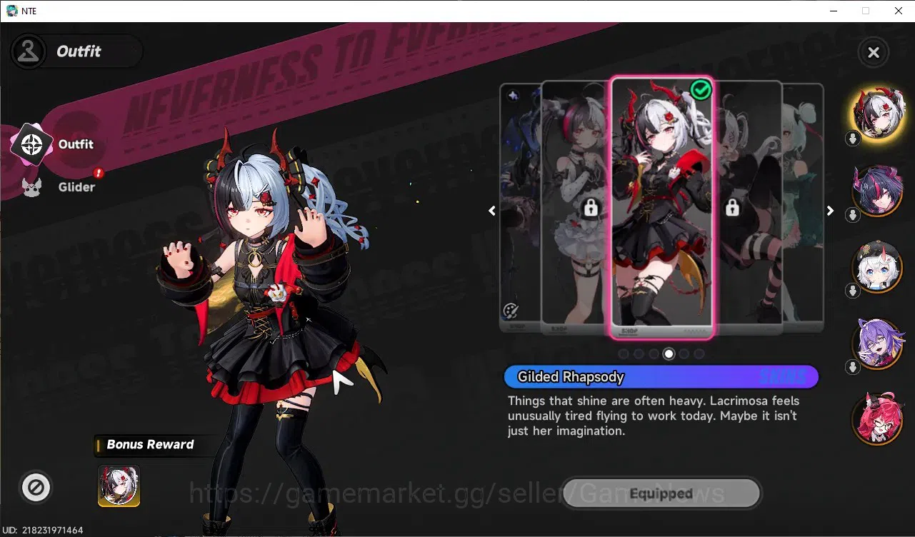 Neverness to Everness Accounts GLOBAL SEA|HL 43|TL 28|8S-Class([LacrimosaA1+Outfit,Shinku]+Sign,Nanally+Livery)|1S-Class 7