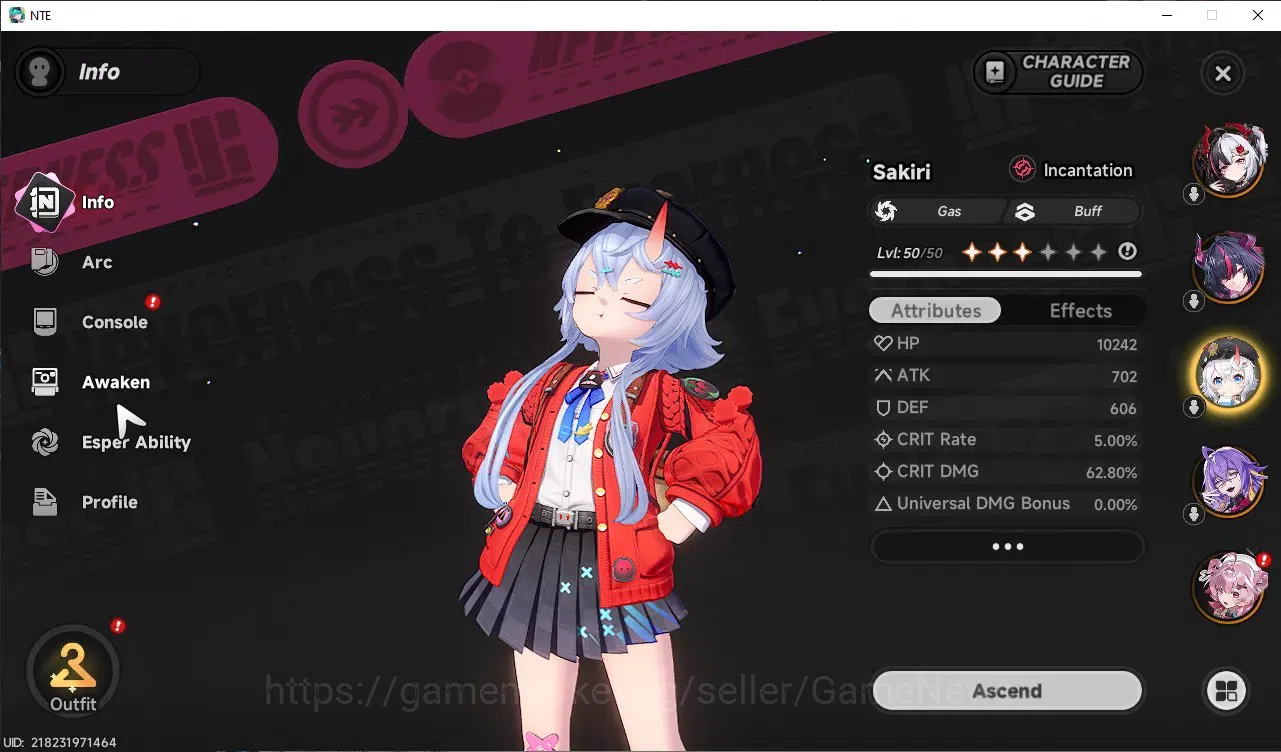 Neverness to Everness Accounts GLOBAL SEA|HL 43|TL 28|8S-Class([LacrimosaA1+Outfit,Shinku]+Sign,Nanally+Livery)|1S-Class 9