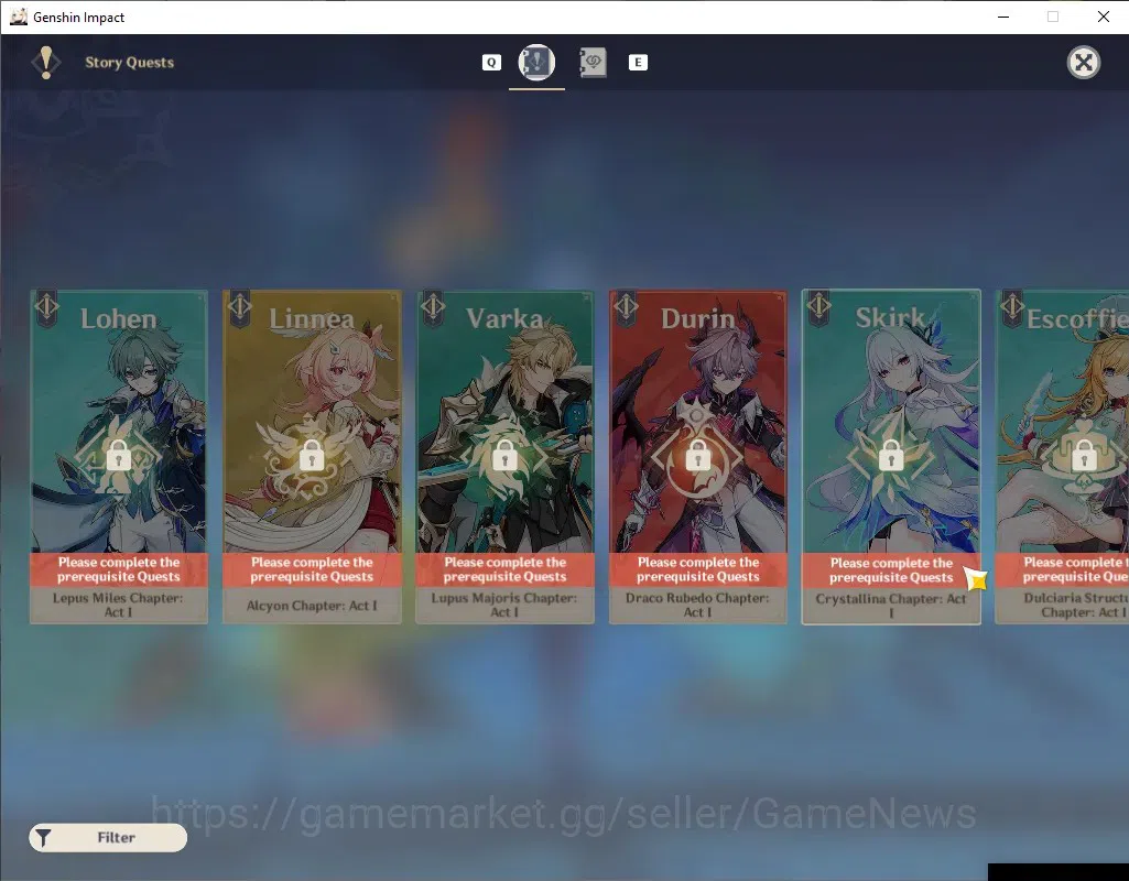 Genshin Impact Accounts ASIA|AR 27|2 Limited + 2 (*5 Standard)|Navia,Yelan image 14