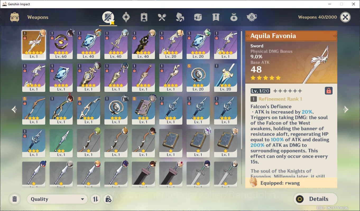 Genshin Impact Accounts ASIA | AR 40, columbina, ineffa, furina, yarka, mo image 3