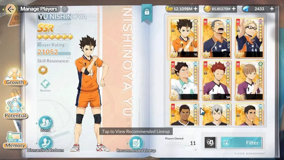 HAIKYU!! FLY HIGH Accounts SEA |Lvl 60|2,4K DM|4 SP (OikawaR2,Bokuto,Keiji,Tetsuro)+Memo|7 UR 4