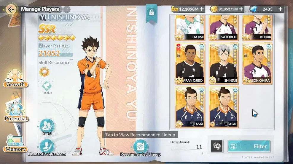 HAIKYU!! FLY HIGH Accounts SEA |Lvl 60|2,4K DM|4 SP (OikawaR2,Bokuto,Keiji,Tetsuro)+Memo|7 UR 5