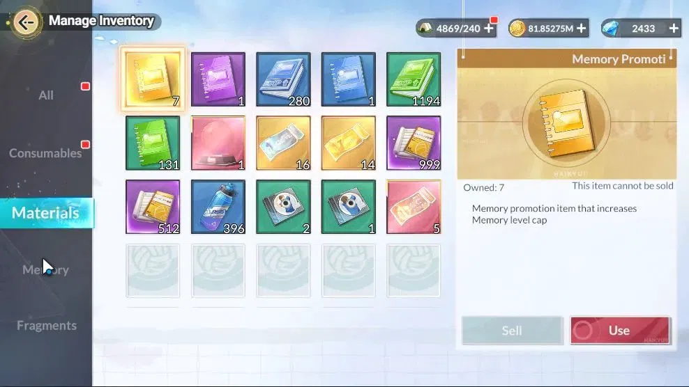 HAIKYU!! FLY HIGH Accounts SEA |Lvl 60|2,4K DM|4 SP (OikawaR2,Bokuto,Keiji,Tetsuro)+Memo|7 UR 9
