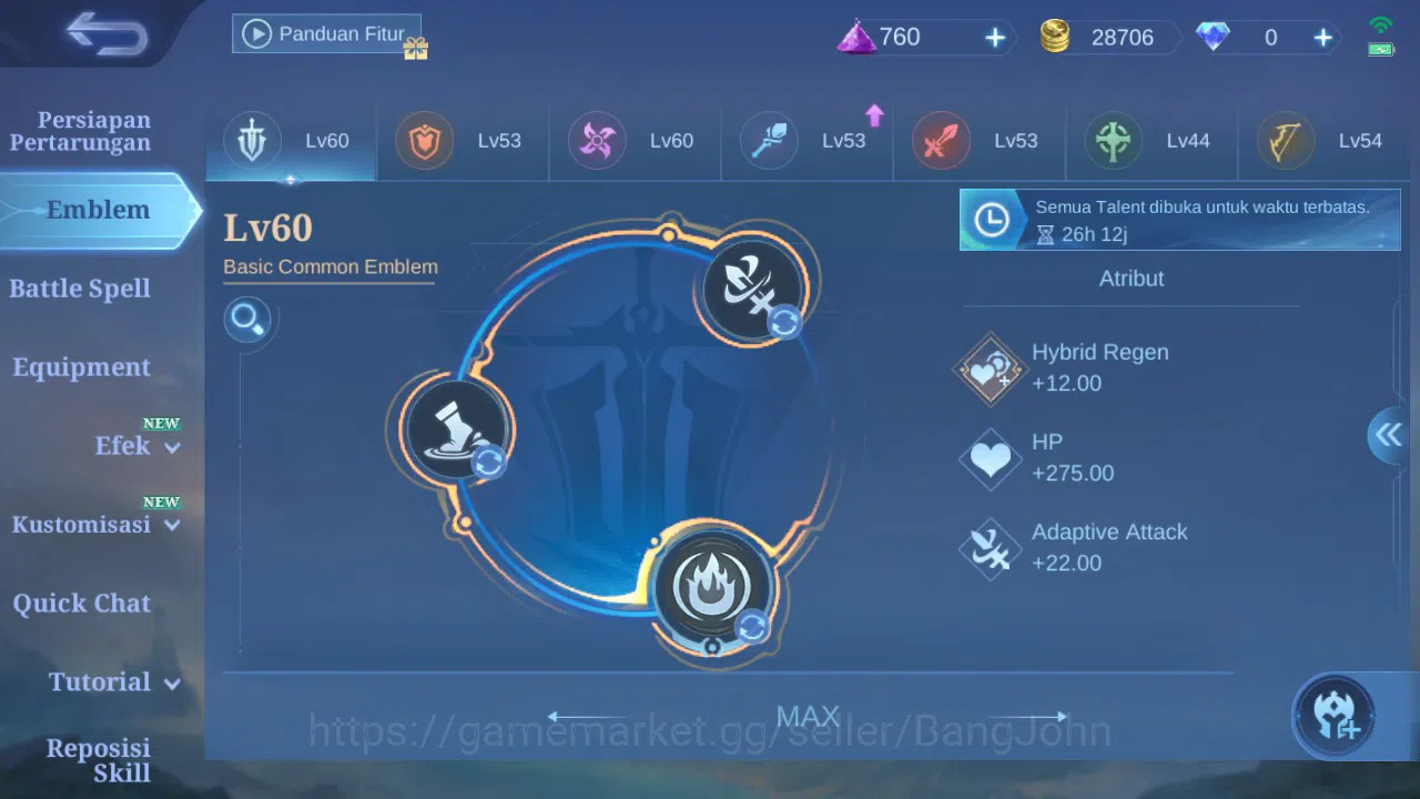 Mobile Legends: Bang Bang Accounts GLOBAL Hero 69 Skin 115 Prime Claude | CC Nata | P image 10