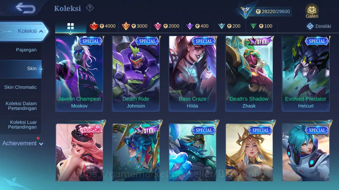 Mobile Legends: Bang Bang Accounts GLOBAL Hero 69 Skin 115 Prime Claude | CC Nata | P image 8