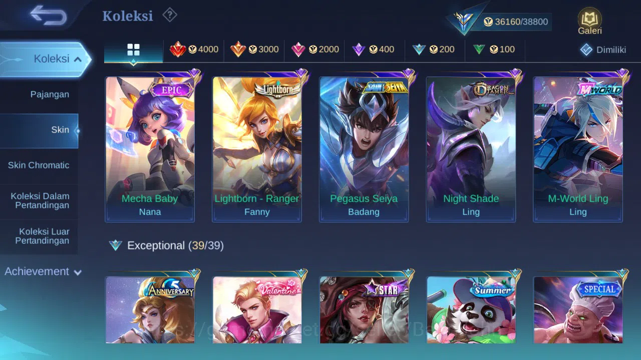 Mobile Legends: Bang Bang Accounts GLOBAL Hero 125 Skin 198 | KOF karina | Luckybox M image 3