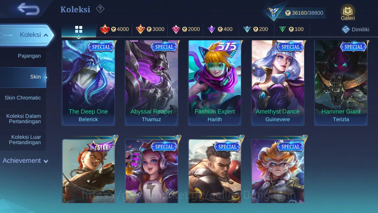 Mobile Legends: Bang Bang Accounts GLOBAL Hero 125 Skin 198 | KOF karina | Luckybox M image 7