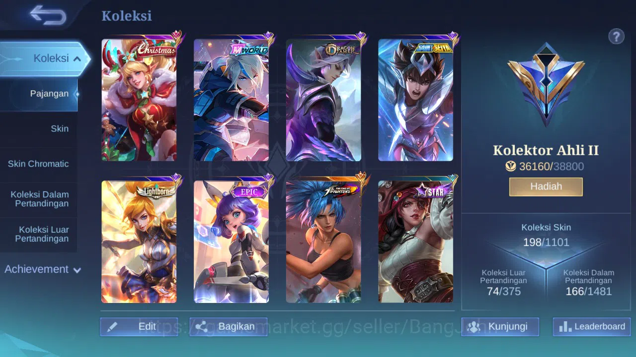 Mobile Legends: Bang Bang Accounts GLOBAL Hero 125 Skin 198 | KOF karina | Luckybox M image 8