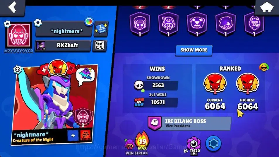 Brawl Stars Accounts 41k Trophy|14K Bling |97 Brawler 22 Max Lv|1 UL Ka image 3