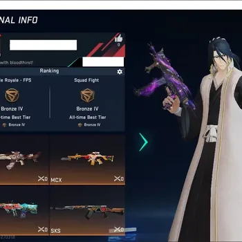 Blood Strike Accounts Collab Skin ASIA | 3 Collab Guns: AOT,/EVA/ OPM|2 Collab Striker: BLEACH, ENZO|2 Ultra|1 Limited