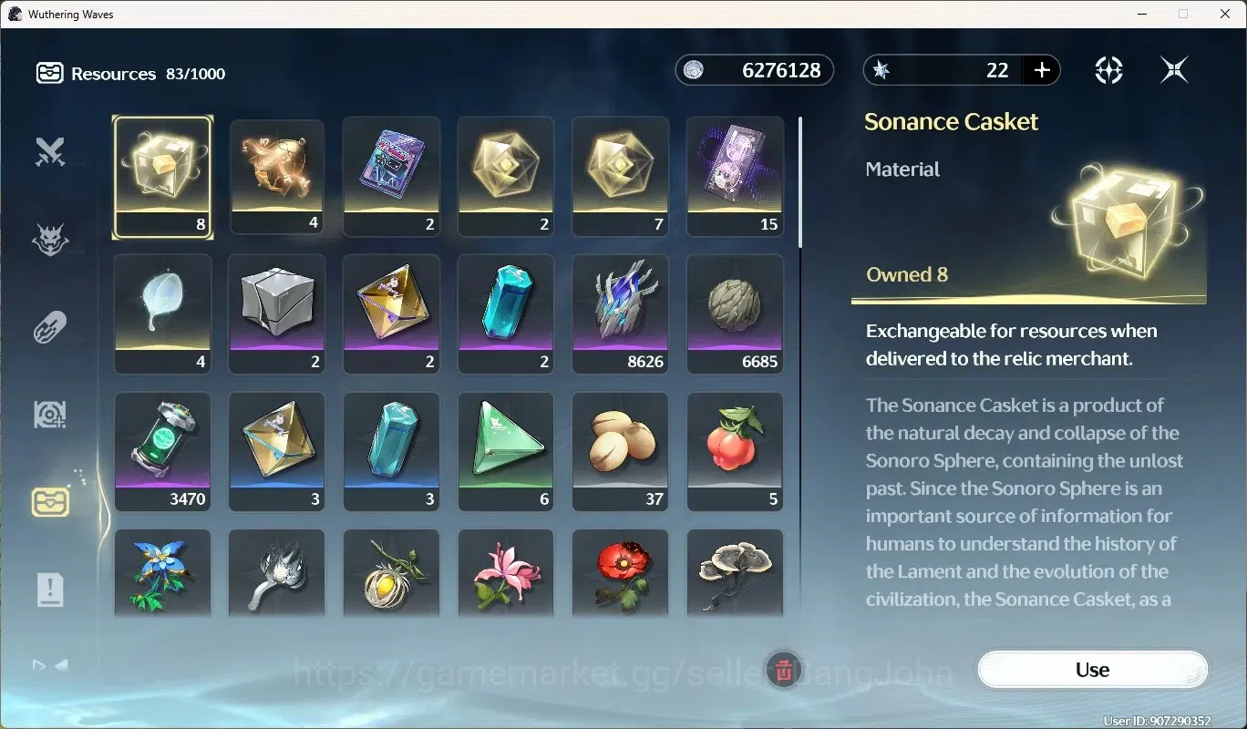 Wuthering Waves Accounts Mid-Game SEA|UL 57|Rank 6|5 Char Limited [Augusta Rc2,Iuno Rc1]+Sign,Shorekeeper,Rebecca,Phrolova 10