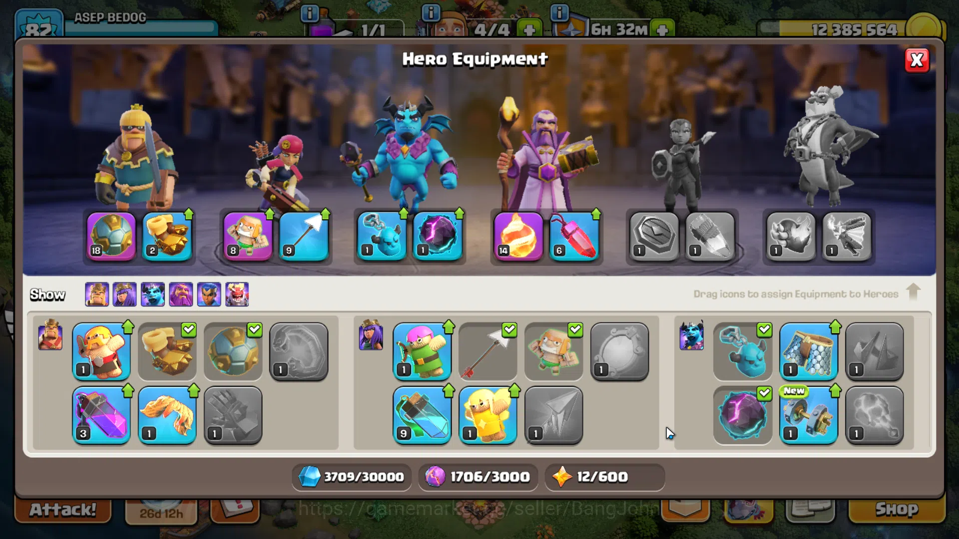 Clash of Clans Accounts TH 12-BH 4|LVL 82|League Archer 9|HH 6|BK 45,AQ 42 image 10