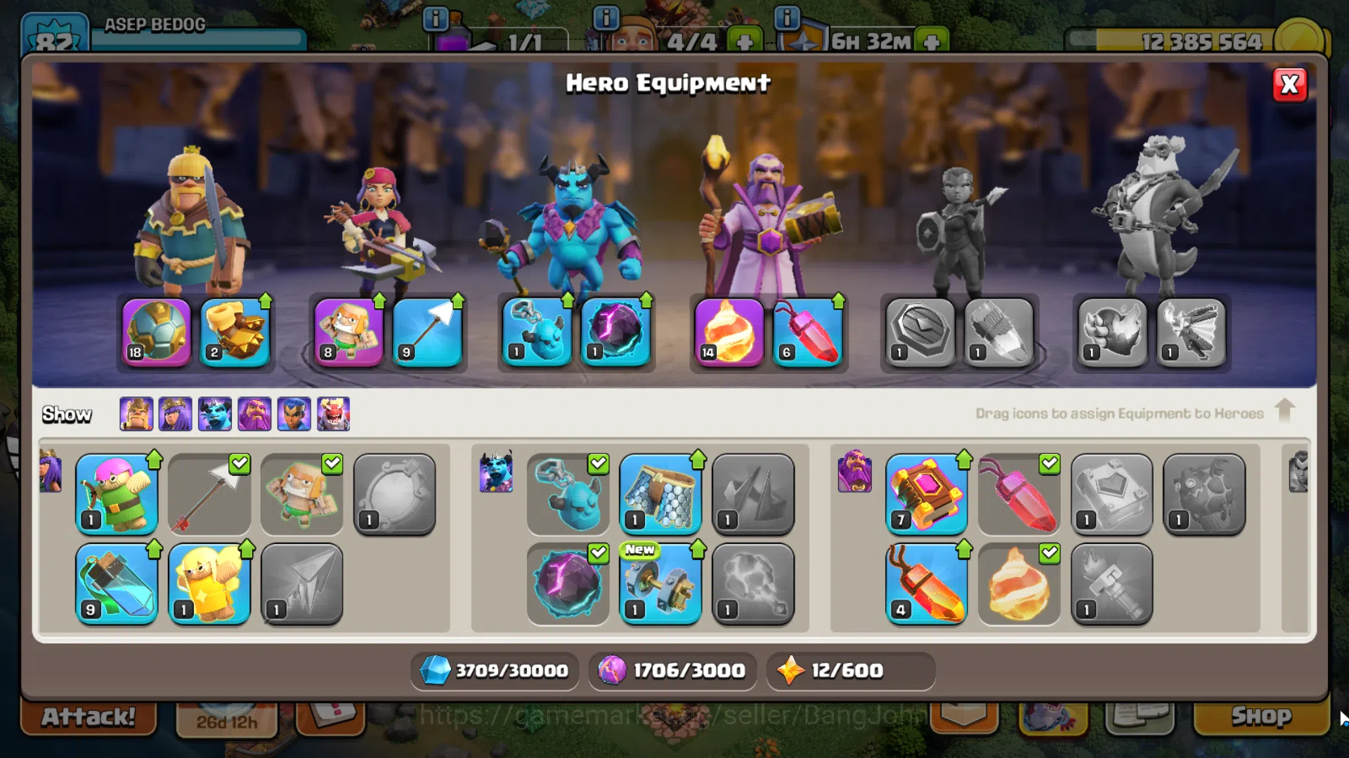 Clash of Clans Accounts TH 12-BH 4|LVL 82|League Archer 9|HH 6|BK 45,AQ 42 image 11