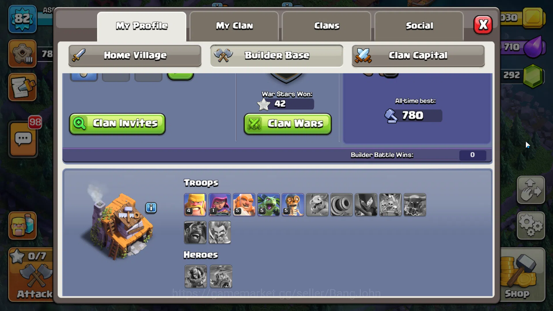 Clash of Clans Accounts TH 12-BH 4|LVL 82|League Archer 9|HH 6|BK 45,AQ 42 image 6