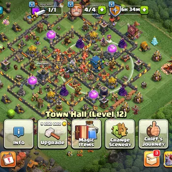 Clash of Clans Others TH 12-BH 4|LVL 82|League Archer 9|HH 6|BK 45,AQ 42 image 1