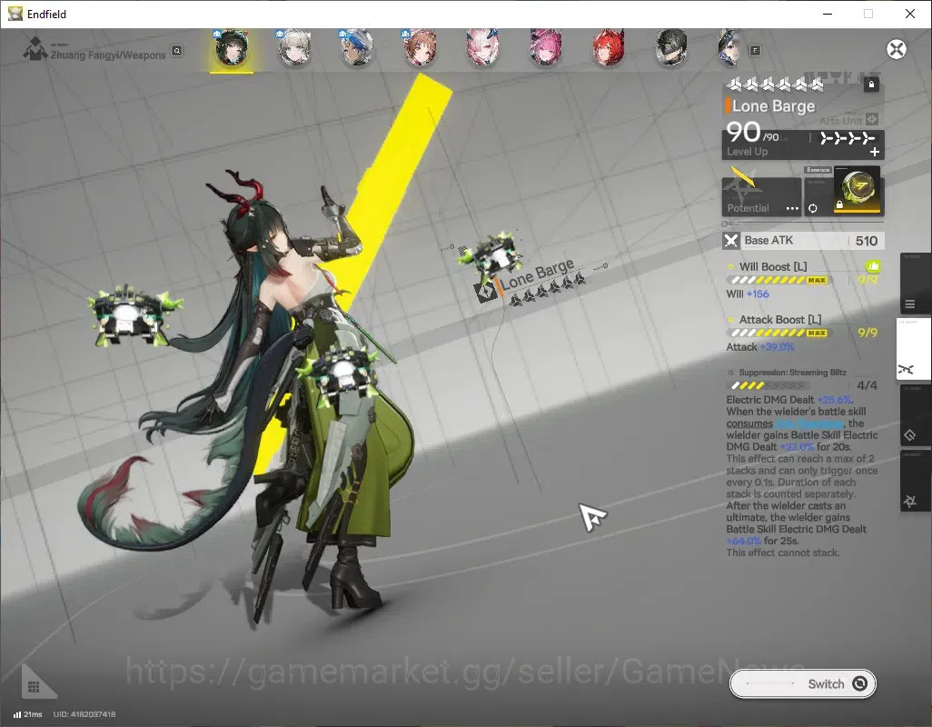 Arknights: Endfield Accounts ASIA|Lv60|10SSR(5Limit)+17(*6WEP)|[(Fangyi,Laevata image 3
