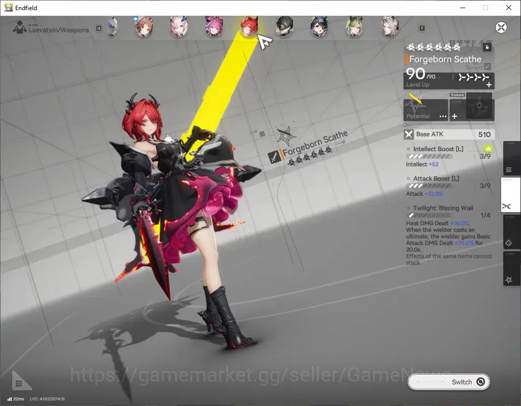 Arknights: Endfield Accounts ASIA|Lv60|10SSR(5Limit)+17(*6WEP)|[(Fangyi,Laevata image 4