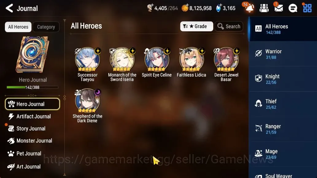 Epic Seven Accounts High-End Global UnVerif|New Era| 6 ML (Shepherd Dark Diane,Monarch Iseria,Etc)+AS Flan,Setsuka,Etc|41K 1