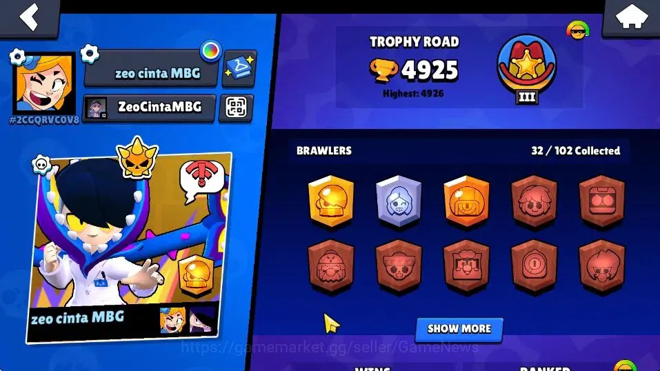 Brawl Stars Accounts 4925 Trophy, 32 Brawlers, 4 Max Lvl | 1 Mythic [Ce image 2