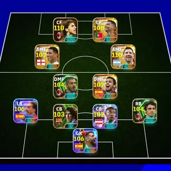 eFootball Accounts Others =\[ Collective 3297+ \]= | Messi 110 | Ronaldo 108 | Ibrahimovic 110 | Bellingham 107 | Rodri 107