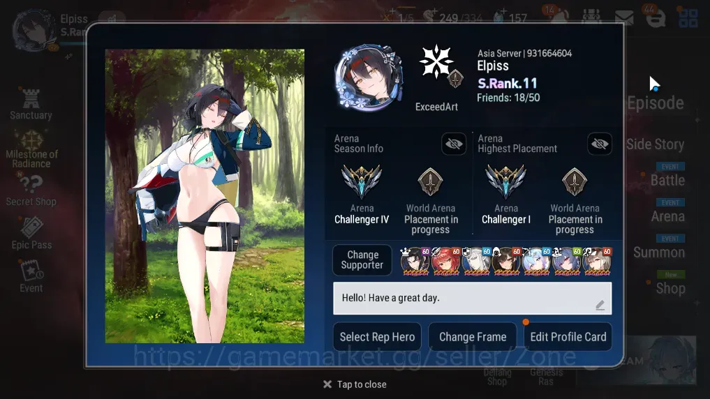 Epic Seven Accounts Starter ASIAUnverif|Starter|27 ML(Zio,Lisette,NM Luna,Belian,Etc)|PoH+Bless ON|Check SS|Stove(ES1476Z) 1