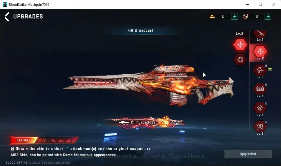 Blood Strike Accounts ASIA|EVO M4A1-Tiadraco Lv2|7 ETERNAL|2 ULTRA Melee image 10