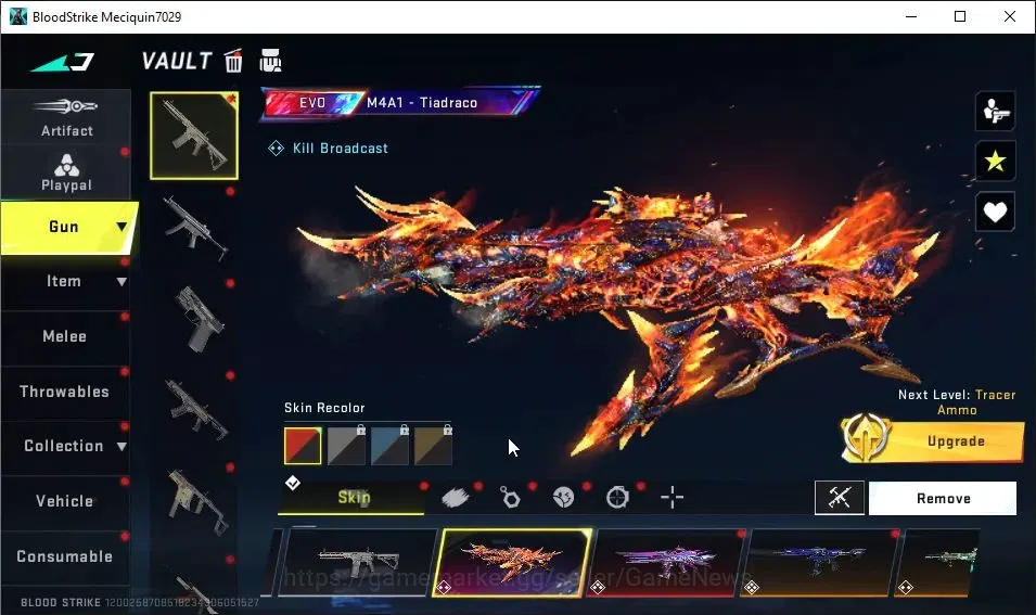 Blood Strike Accounts ASIA|EVO M4A1-Tiadraco Lv2|7 ETERNAL|2 ULTRA Melee image 7