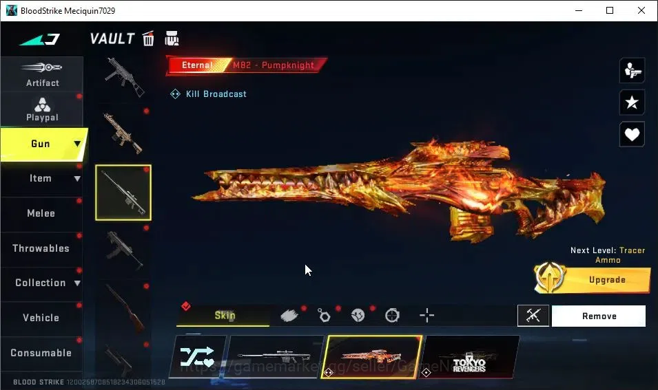 Blood Strike Accounts ASIA|EVO M4A1-Tiadraco Lv2|7 ETERNAL|2 ULTRA Melee image 9
