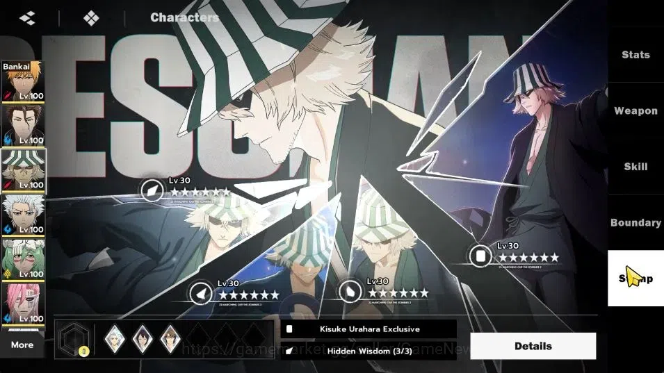 BLEACH: Soul Resonance Accounts NuverseSEA|LV 76|15 SSR [(IchigoB2,AizenB1,Urahara image 14