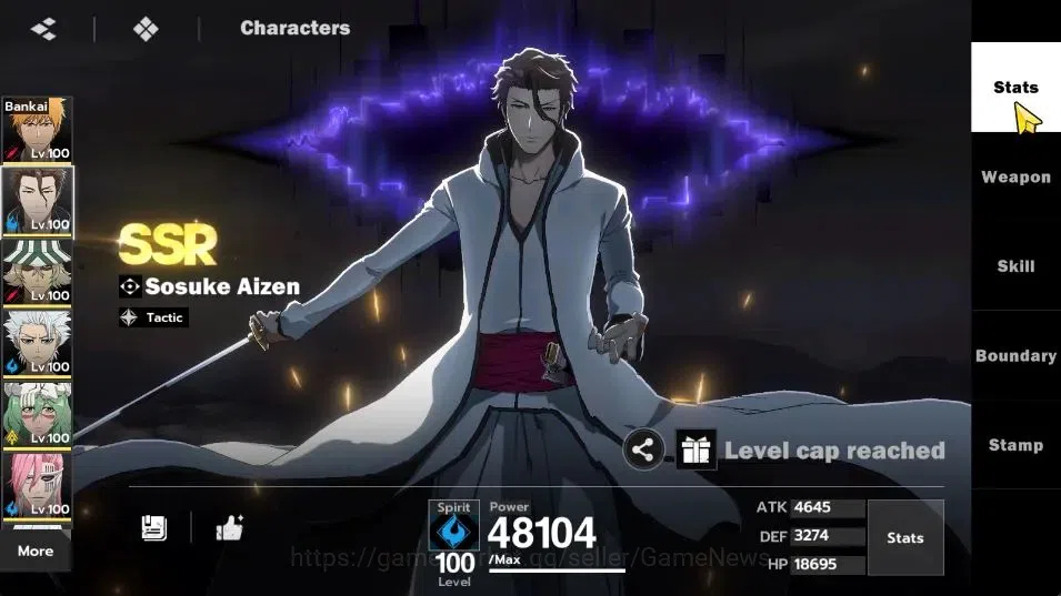 BLEACH: Soul Resonance Accounts NuverseSEA|LV 76|15 SSR [(IchigoB2,AizenB1,Urahara image 7