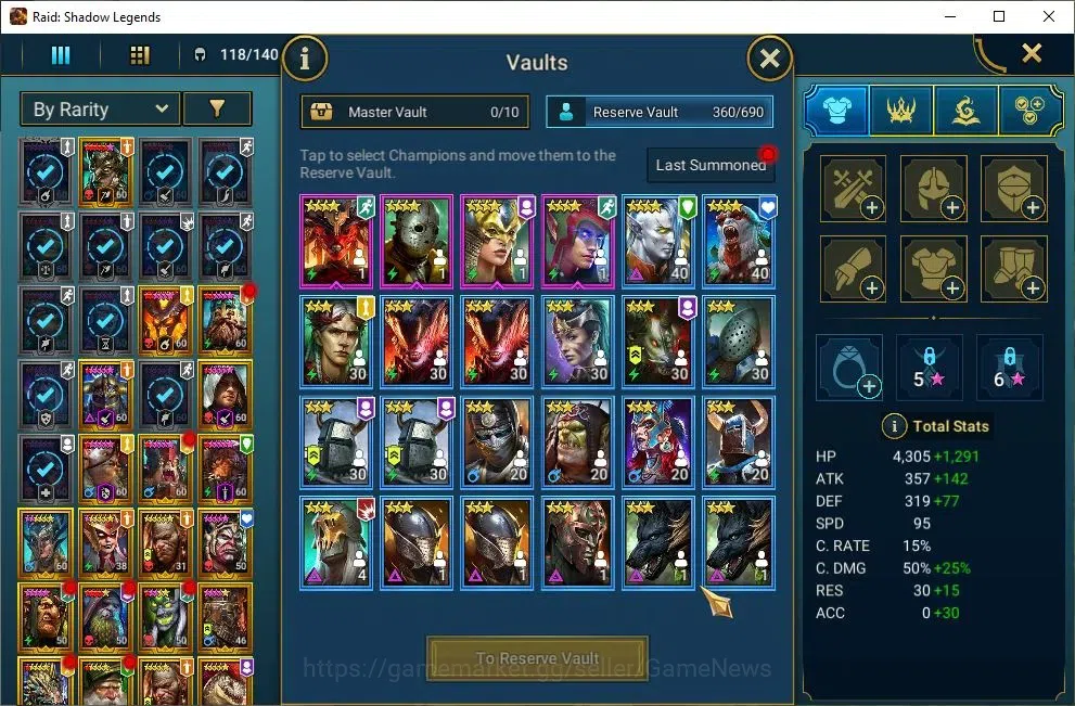 Raid: Shadow Legends Accounts Lv71 2,7M Power|1 Mythic(Lady Mikage)|37 Legend(Ra image 11
