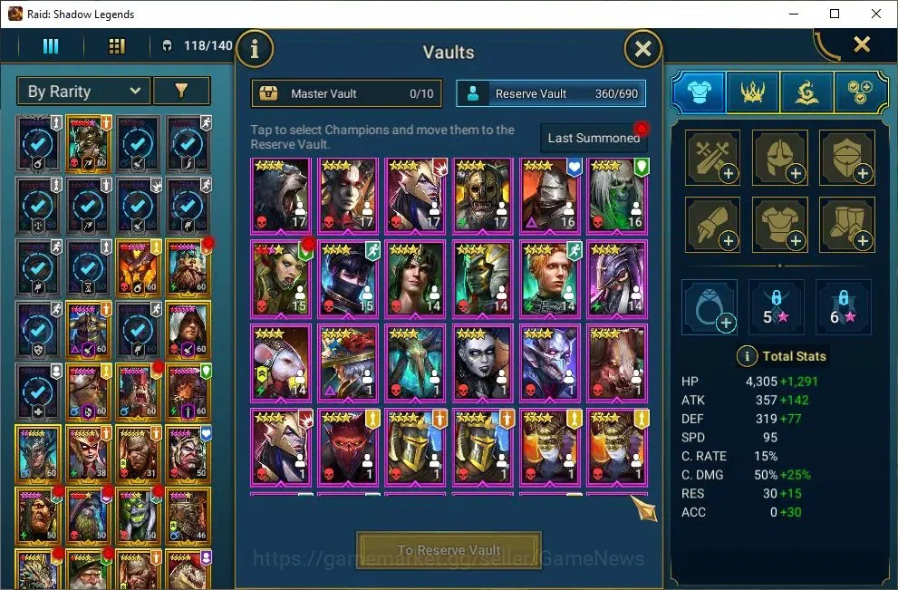 Raid: Shadow Legends Accounts Lv71 2,7M Power|1 Mythic(Lady Mikage)|37 Legend(Ra image 9