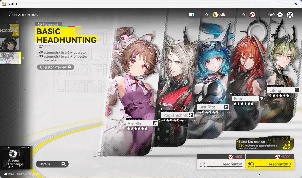 Arknights: Endfield Accounts ASIA|Fresh starter|1 limit| Zhuang Fangyi, Ardelia image 2