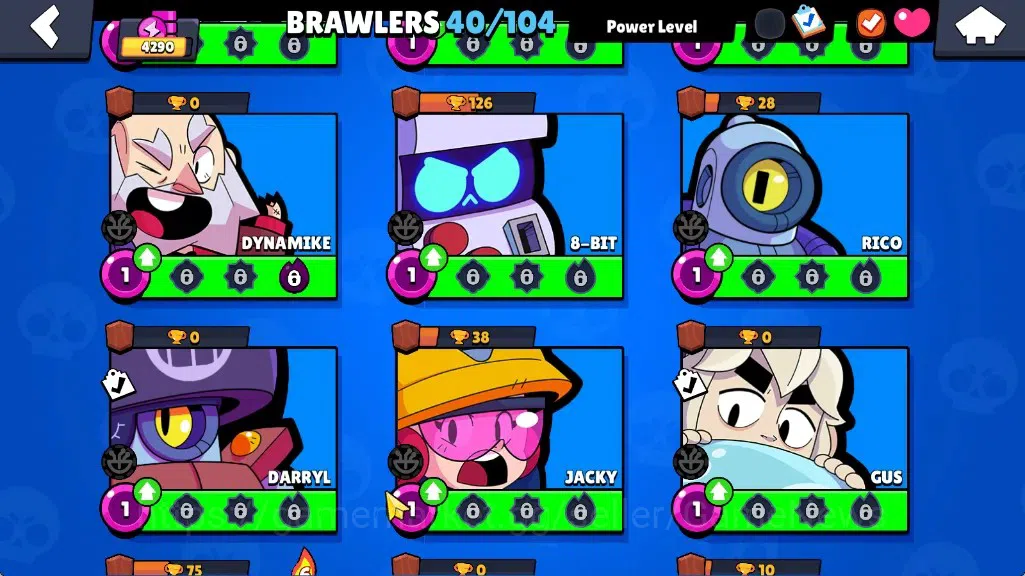 Brawl Stars Accounts 4290 Trophy|40 Brawlers 4 Max|Full Buffies Emz & Frank|8k Bling|1 Legendary(Paper Cordelius),4 10