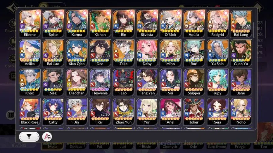 Seven Knights Re:Birth Accounts Global |5 EX7 (Fai,Juri,Roise,Gelidus,Melia)|31 TC image 3
