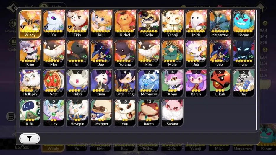 Seven Knights Re:Birth Accounts Global |5 EX7 (Fai,Juri,Roise,Gelidus,Melia)|31 TC image 4