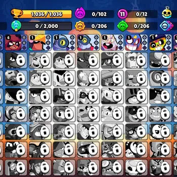 Brawl Stars Accounts 1036 Trophy|12 Brawlers|15K Coins 6K PP 30 Gem|CN  image 1