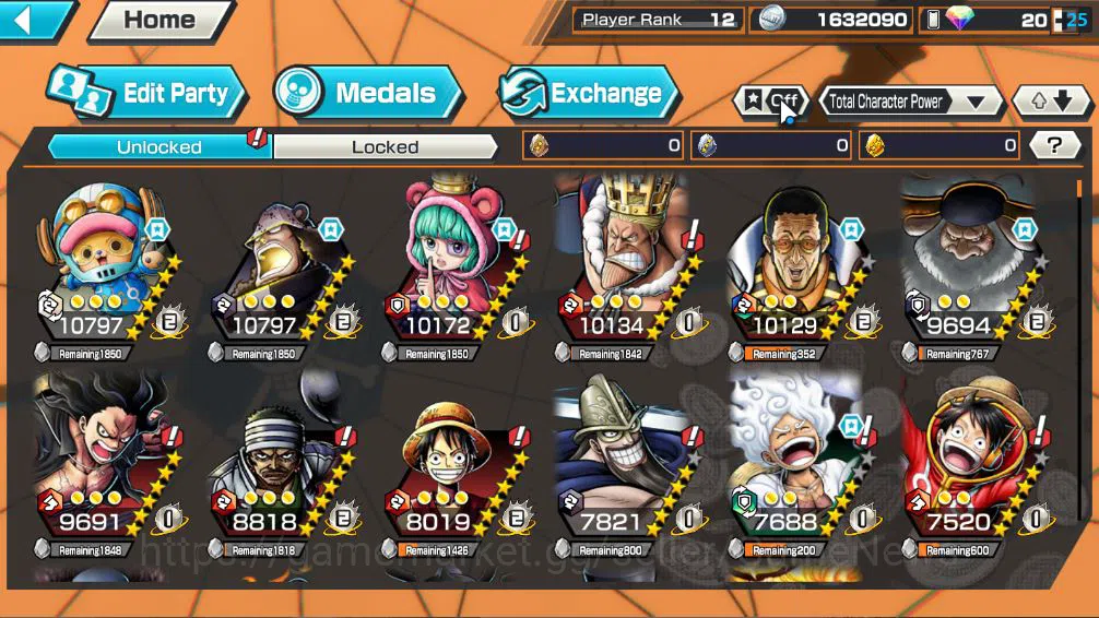 One Piece Bounty Rush Accounts Global|5 EX|5 Elder St.Saturn,AMS[Borsalino]G5 Mon image 6