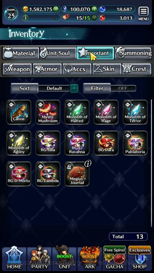 Last Cloudia Accounts Mid‑Game GLOBAL|100K Cryst|Collab (Benimaru,DLRimuru)+TopTierUnit (KanonT Sage,G Ilaha,etc) 1 UR & 19 13