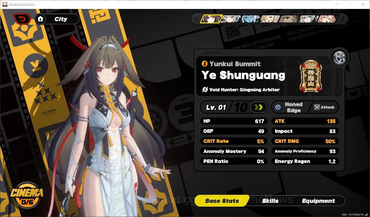 Zenless Zone Zero Accounts ASIA|IK5 |S1 Prologue|1 Limit (Ye Shunguang) VoidH image 16