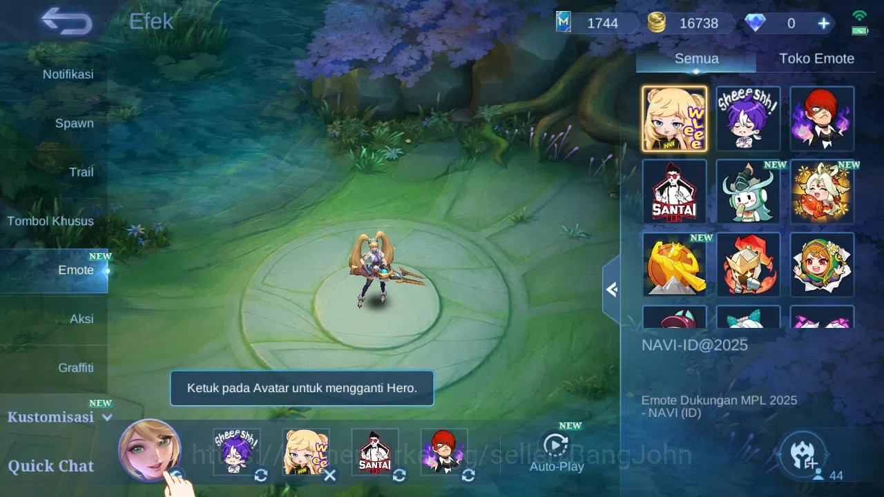 Mobile Legends: Bang Bang Accounts Hero 44 | skin 75 | kof aurora | kof karina | luck image 10