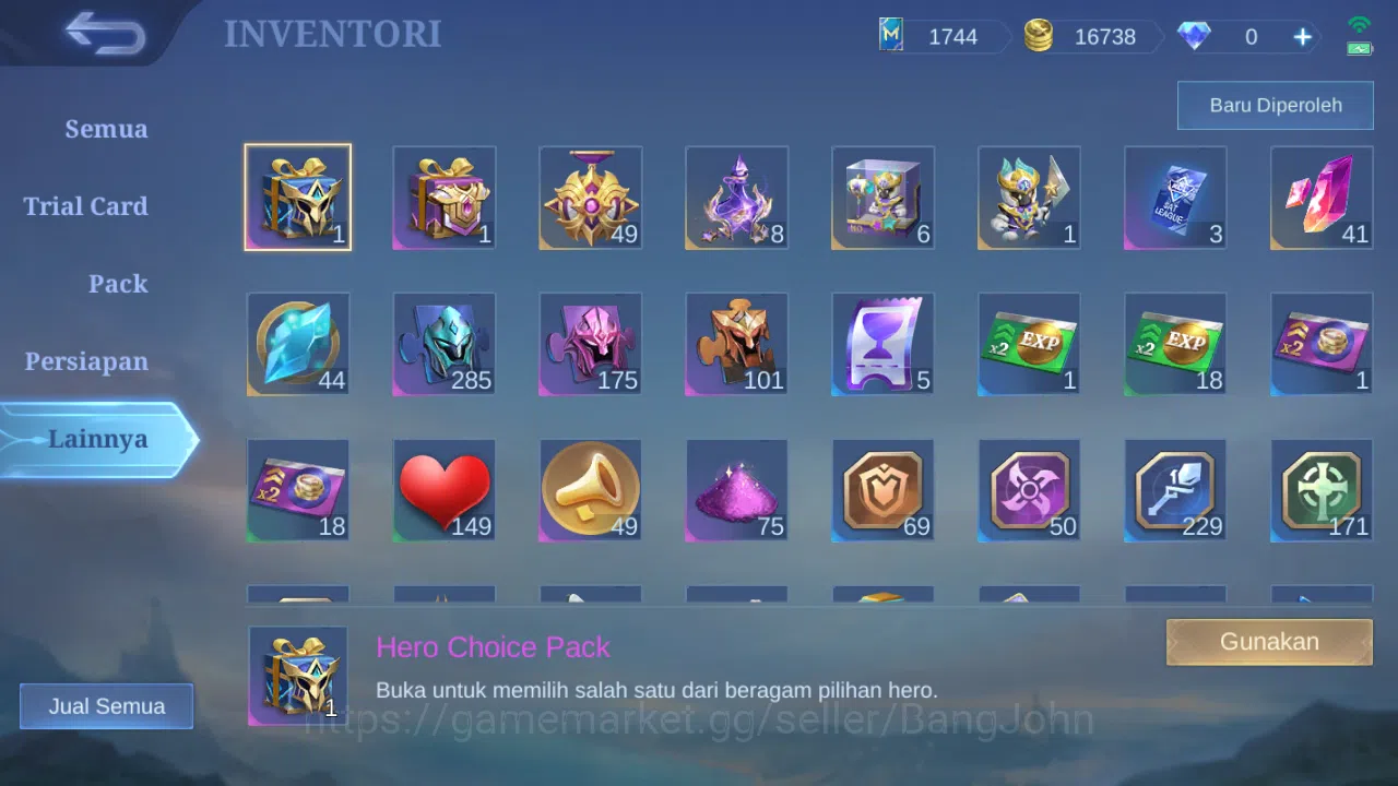 Mobile Legends: Bang Bang Accounts Hero 44 | skin 75 | kof aurora | kof karina | luck image 17