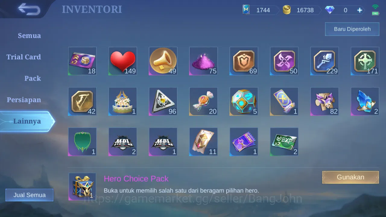 Mobile Legends: Bang Bang Accounts Hero 44 | skin 75 | kof aurora | kof karina | luck image 18