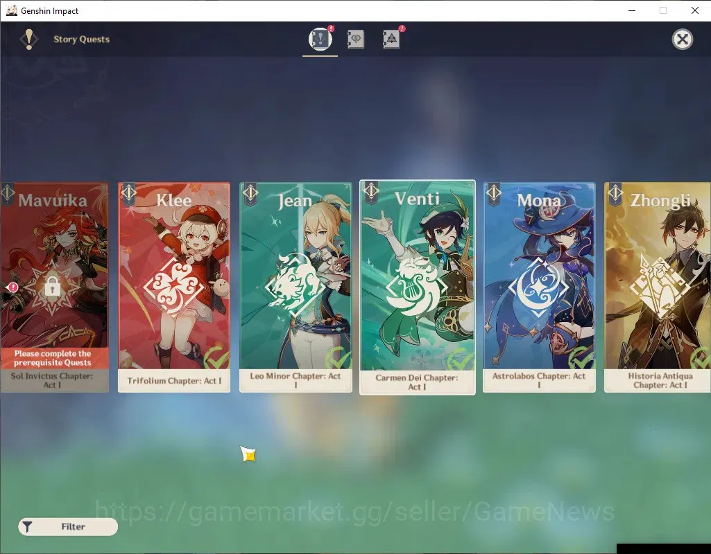 Genshin Impact Accounts ASIA|AR 60|Free HSR|17 Limited +14(*5Weapon)|(Navi image 18