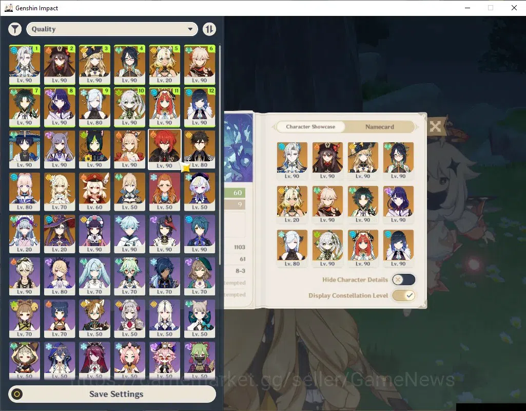 Genshin Impact Accounts ASIA|AR 60|Free HSR|17 Limited +14(*5Weapon)|(Navi image 2