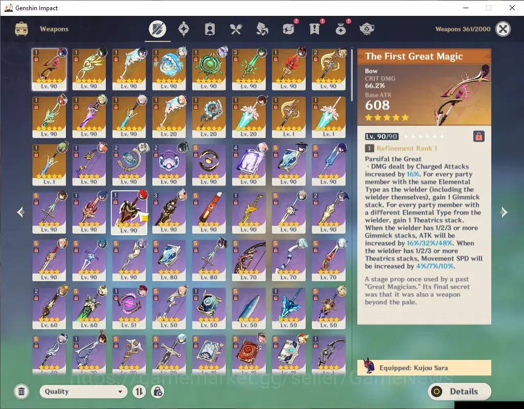 Genshin Impact Accounts ASIA|AR 60|Free HSR|17 Limited +14(*5Weapon)|(Navi image 5