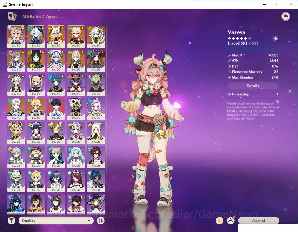 Genshin Impact Accounts Mid Game ASIA|AR 55|6limited+2(*5Weapon)|Xilonen+C1,Nahida+Sign,Furina,Kazuha,Varesa,Neuvil +Premium 3